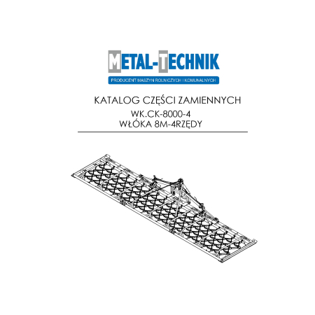 Katalog części zamiennych Włóka łąkowa ciężka 8000-4
